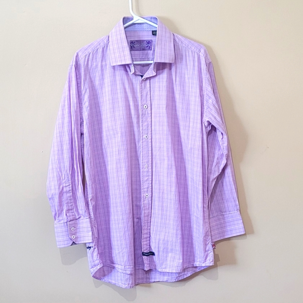 English Laundry Plaid Dress Shirt